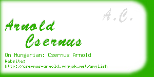 arnold csernus business card